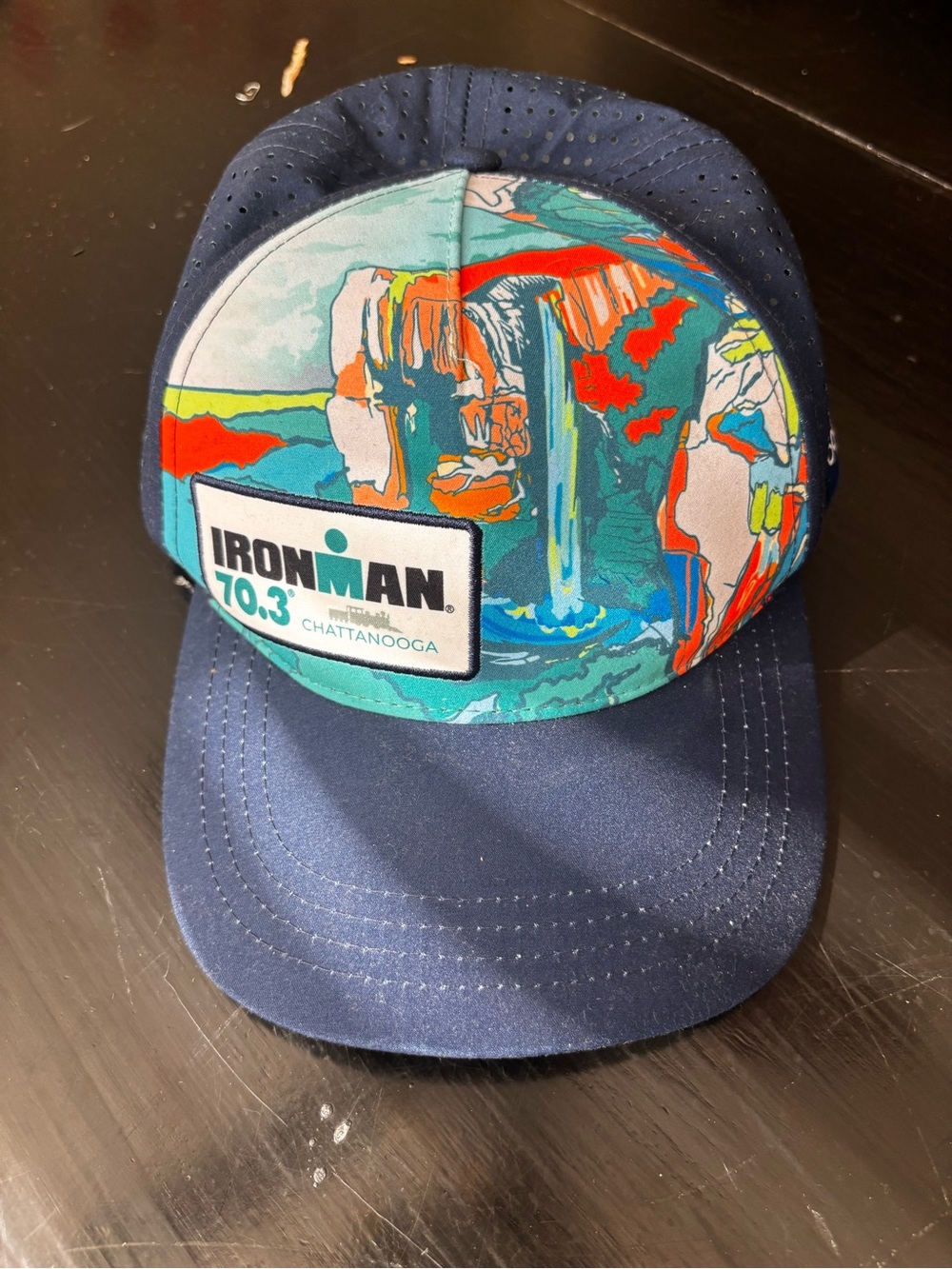 Ironman 70.3 Chattanooga Navy Cap with Multicolor Scenic Panel